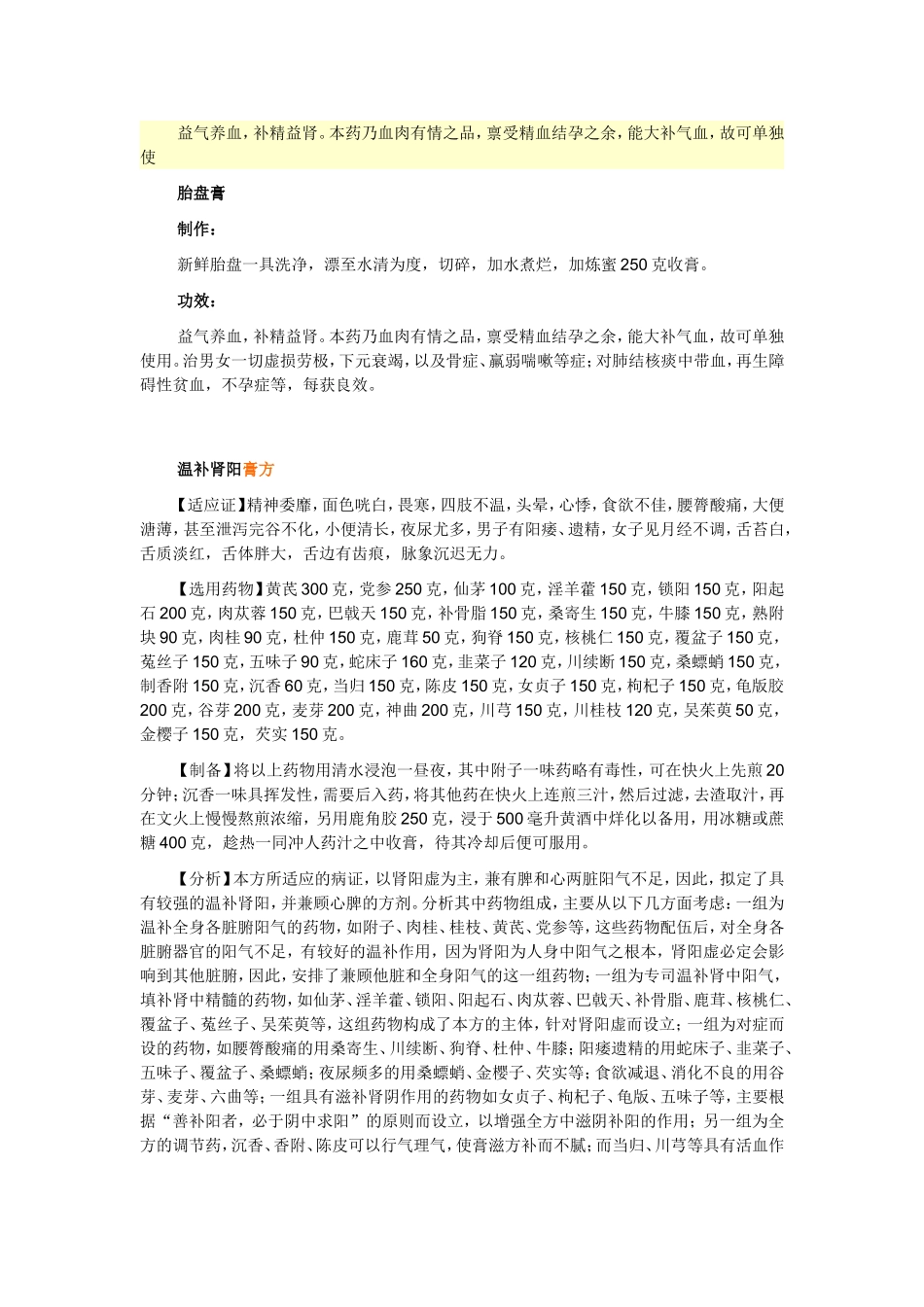 膏方常用协定处方_第2页