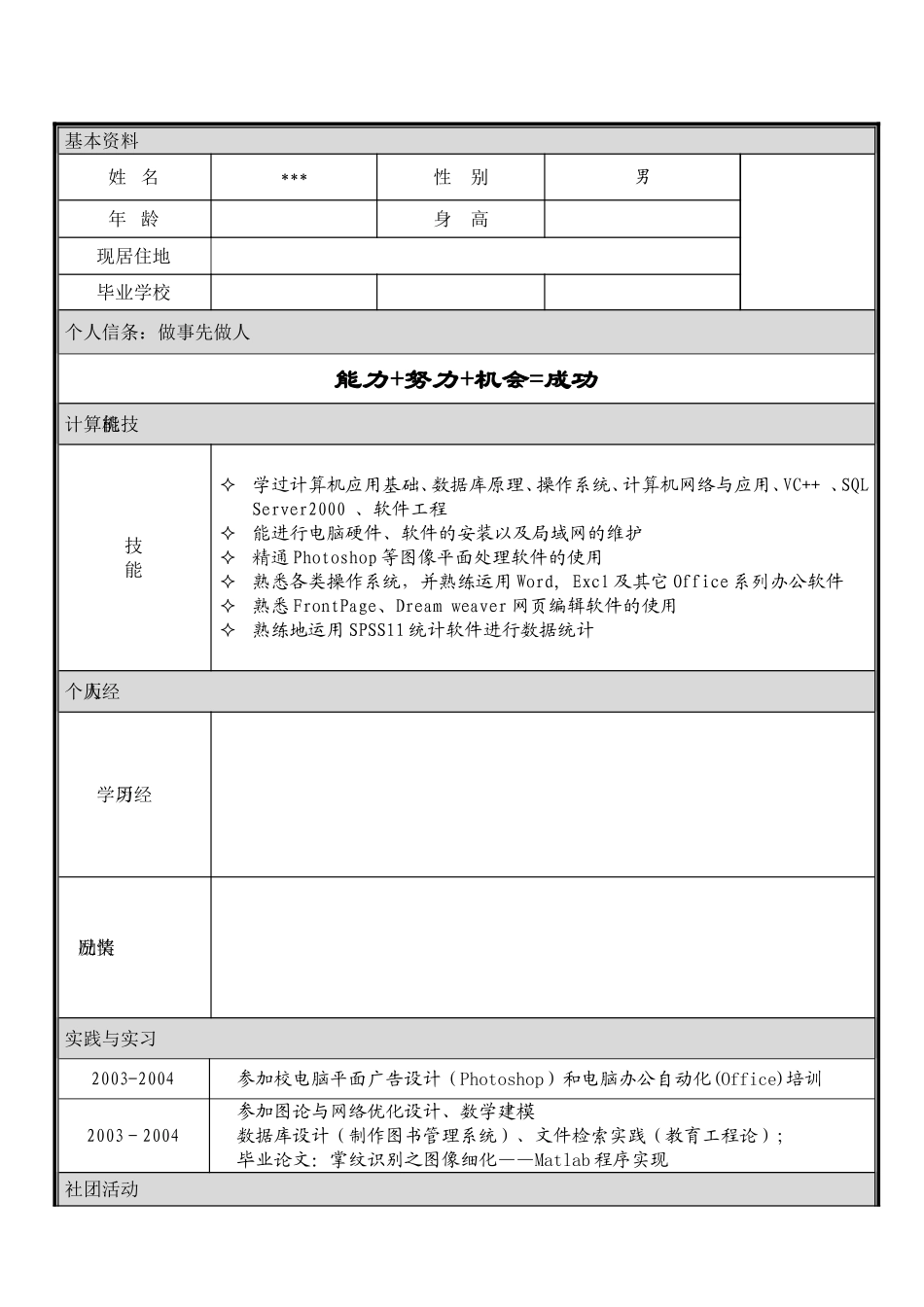 个人简历模板大全(word版)_第3页