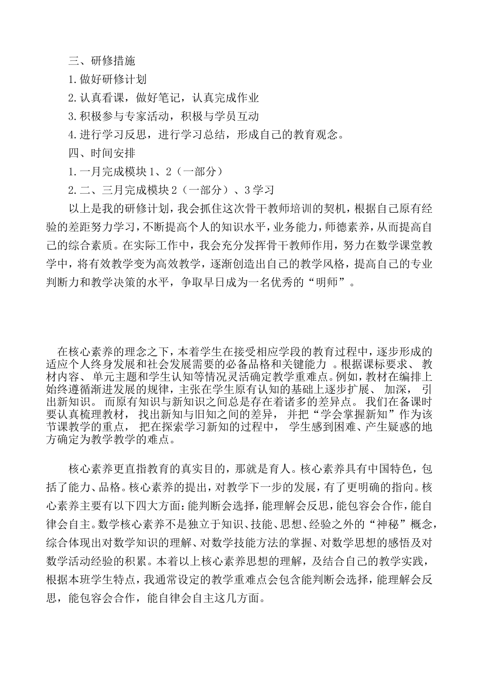 个人研修计划_第2页