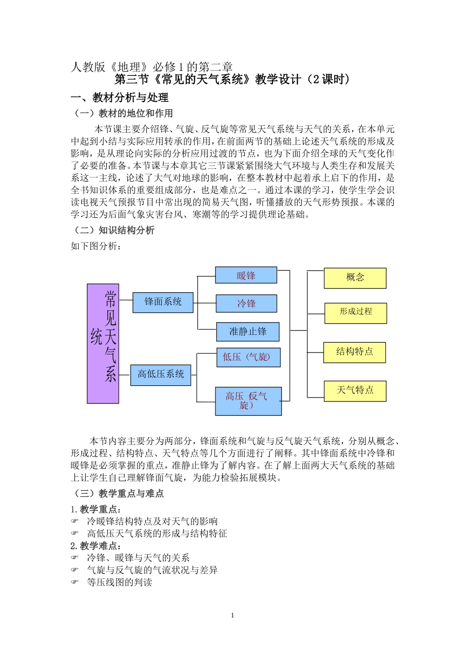 常见天气系统教学设计_第1页