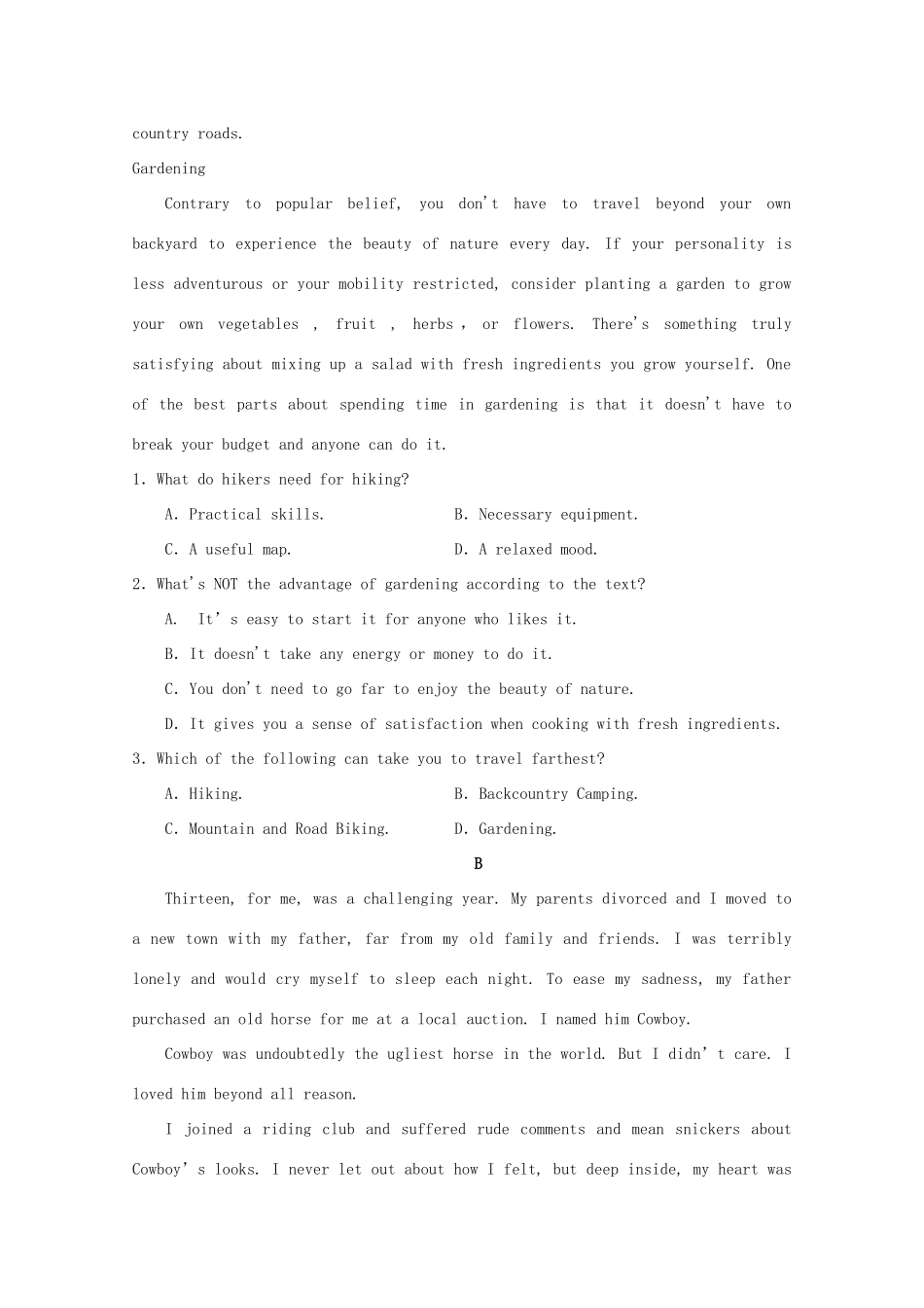 四川省成都外国语学校高二英语5月月考试卷_第2页
