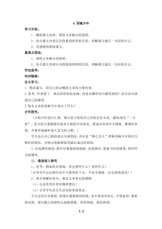 《顶碗少年》教学设计(引导探究)