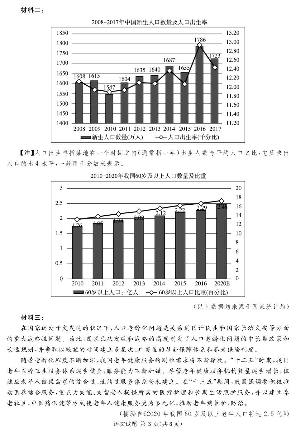 四川省乐山市高三语文第二次诊断性考试试卷(PDF) 四川省乐山市届高三语文第二次诊断性考试试卷(PDF) 四川省乐山市届高三语文第二次诊断性考试试卷(PDF)_第3页