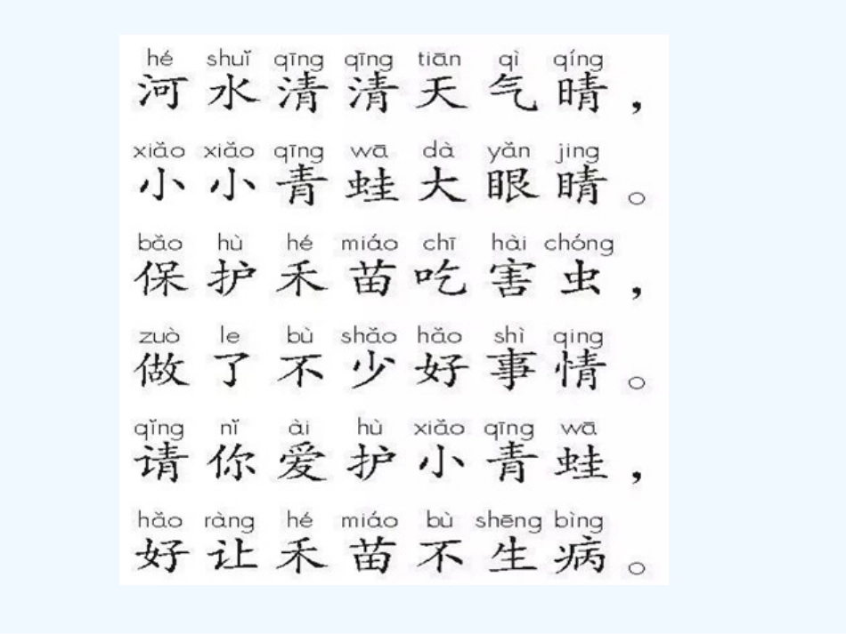 (部编)人教语文2011课标版一年级下册《小青蛙》课件-(3)_第3页