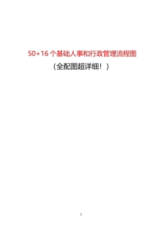 基础人事管理流程图(全配图超详细!)
