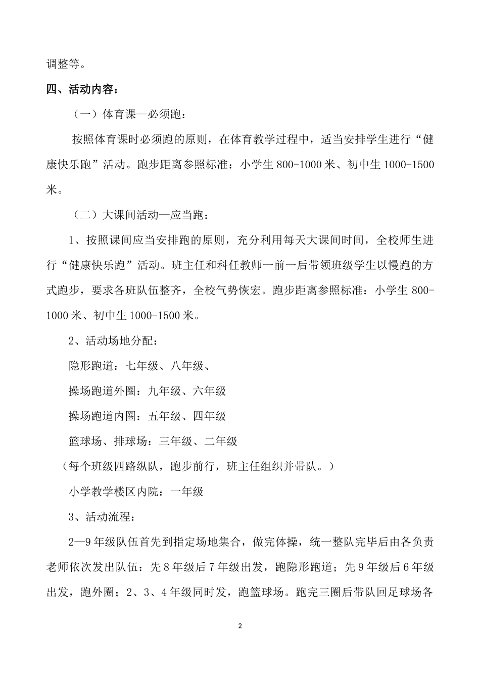 健康快乐跑工作计划_第2页