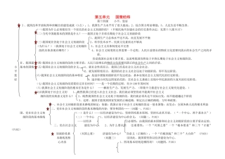 九年级政治 第五单元国策经纬知识结构 教科版试卷