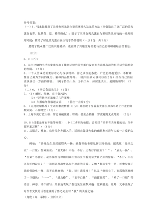 参考答案： 上海市高二语文下学期七校联考试卷人教版必修2 上海市高二语文下学期七校联考试卷人教版必修2