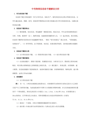 中考物理信息给予题解法分析试卷