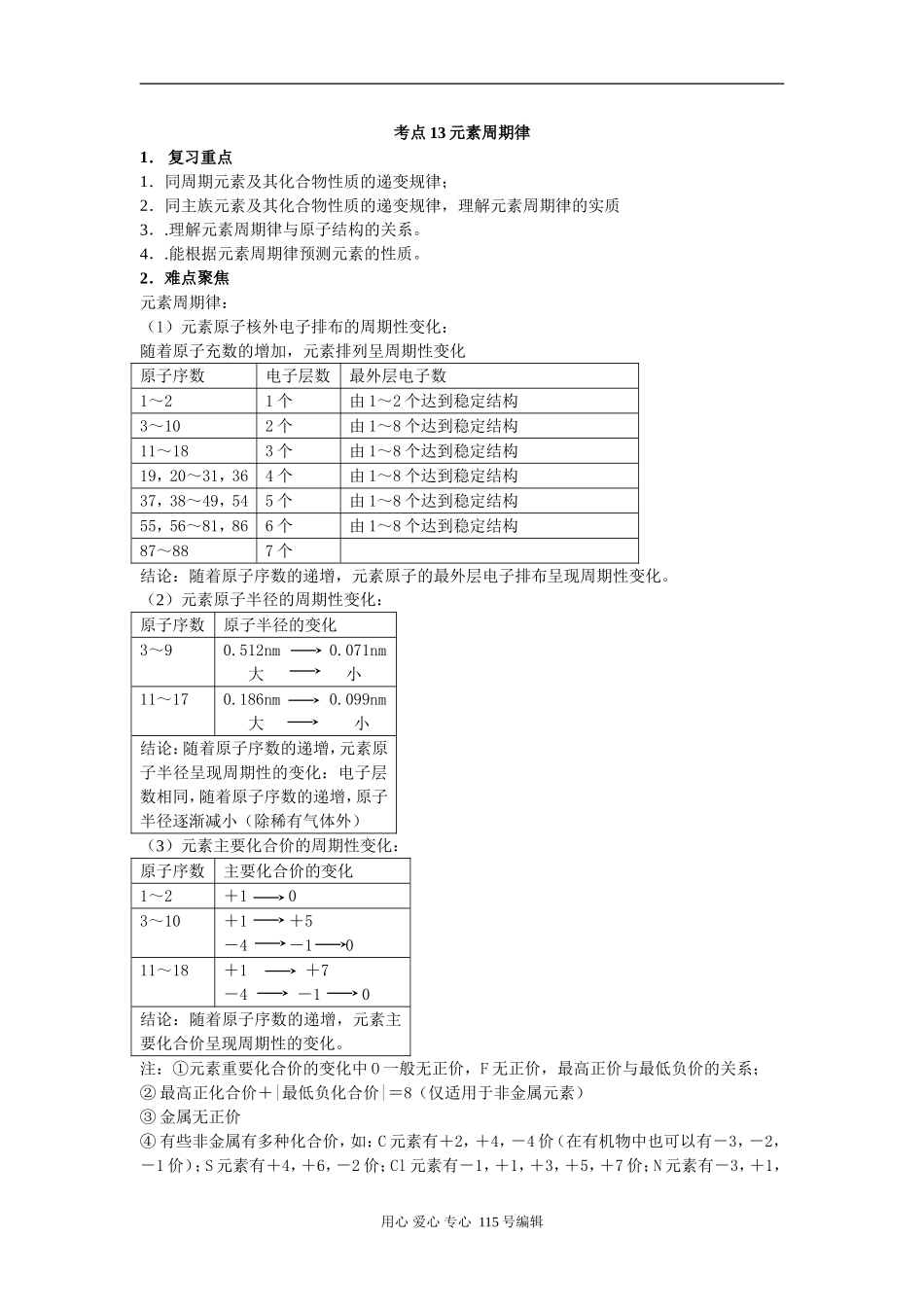 考点13 元素周期律_第1页