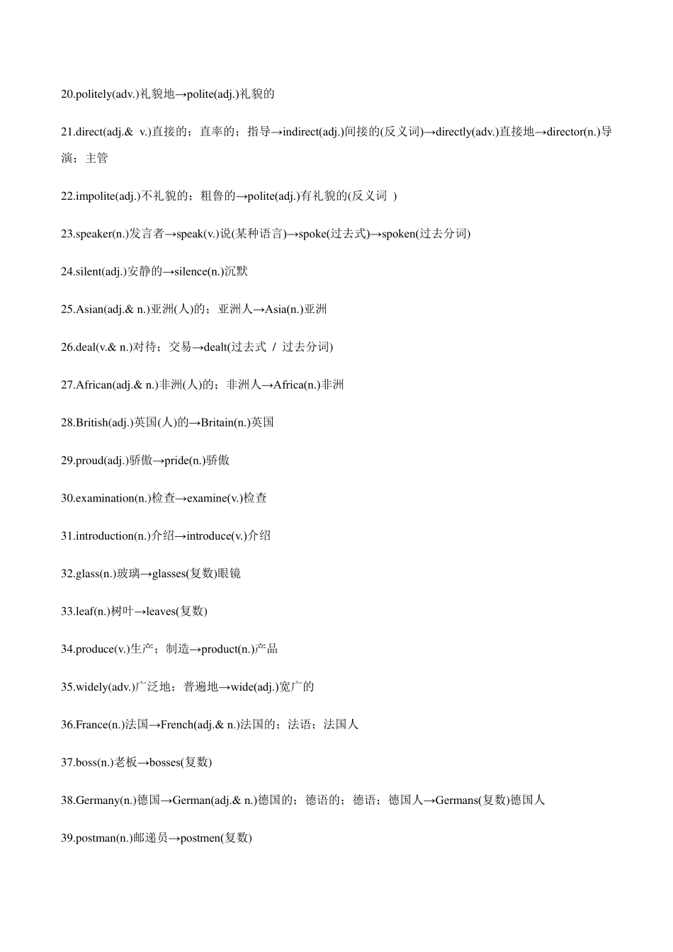 中考英语知识点归纳及题型专练 词性变化(pdf，含解析)试卷_第2页