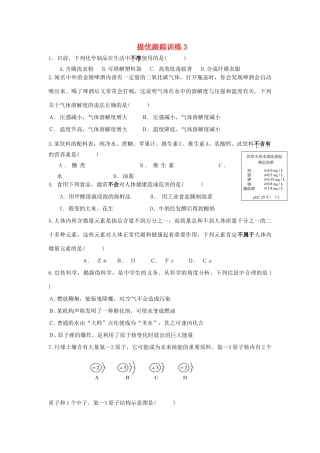 九年级化学下学期提优跟踪训练3试卷