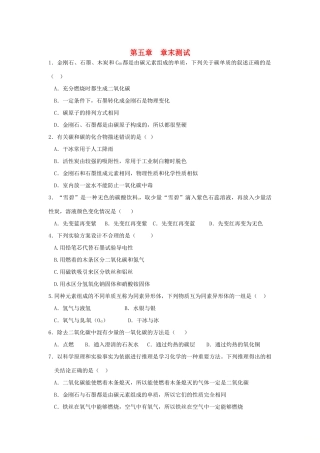 九年级化学上册 第五章 燃料章末测试(新版)粤教版试卷
