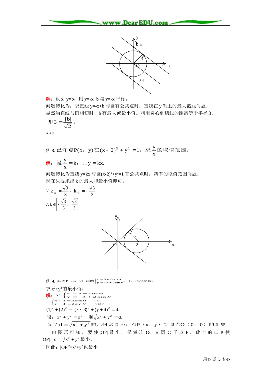 高二数学专题讲座 最大值与最小值 人教版_第3页