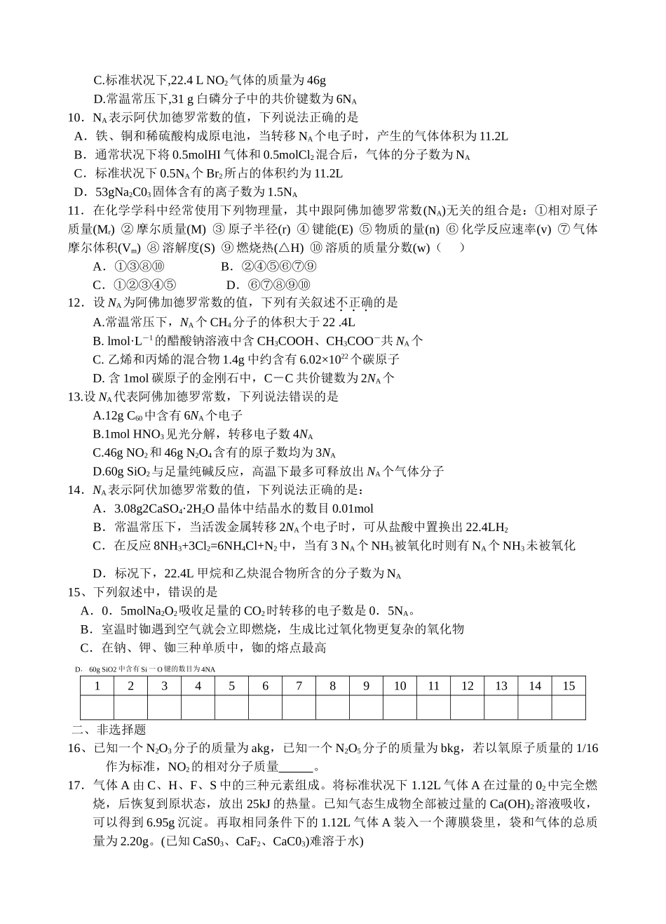 物质的量——阿伏加德罗定律(1)_第2页