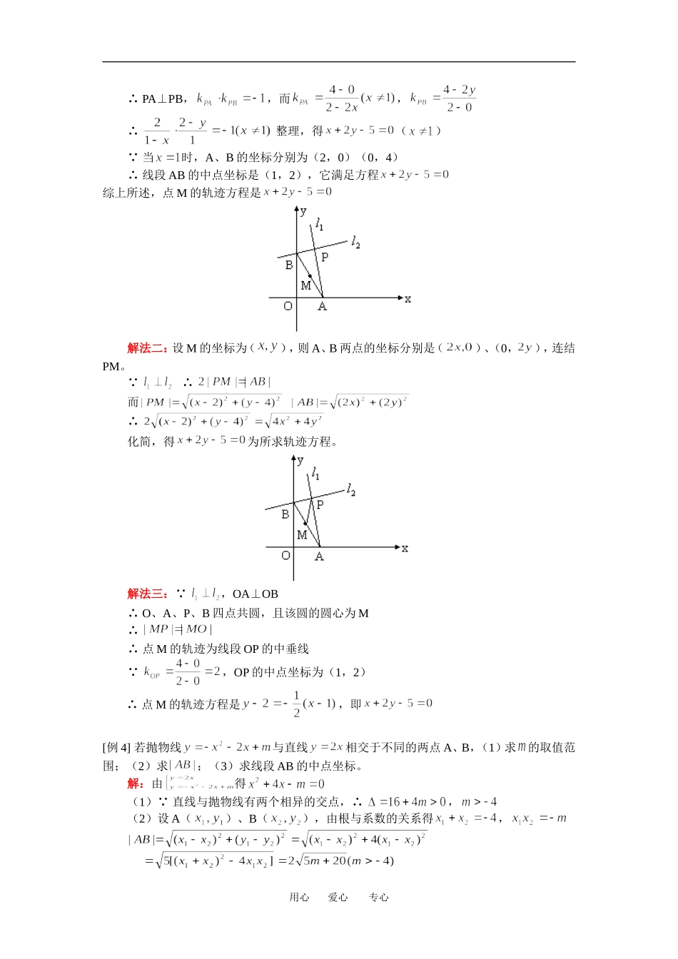 高二数学曲线和方程人教版（文）知识精讲_第2页