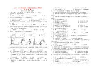 九年级化学下学业水平测试试卷 无答案人教版试卷