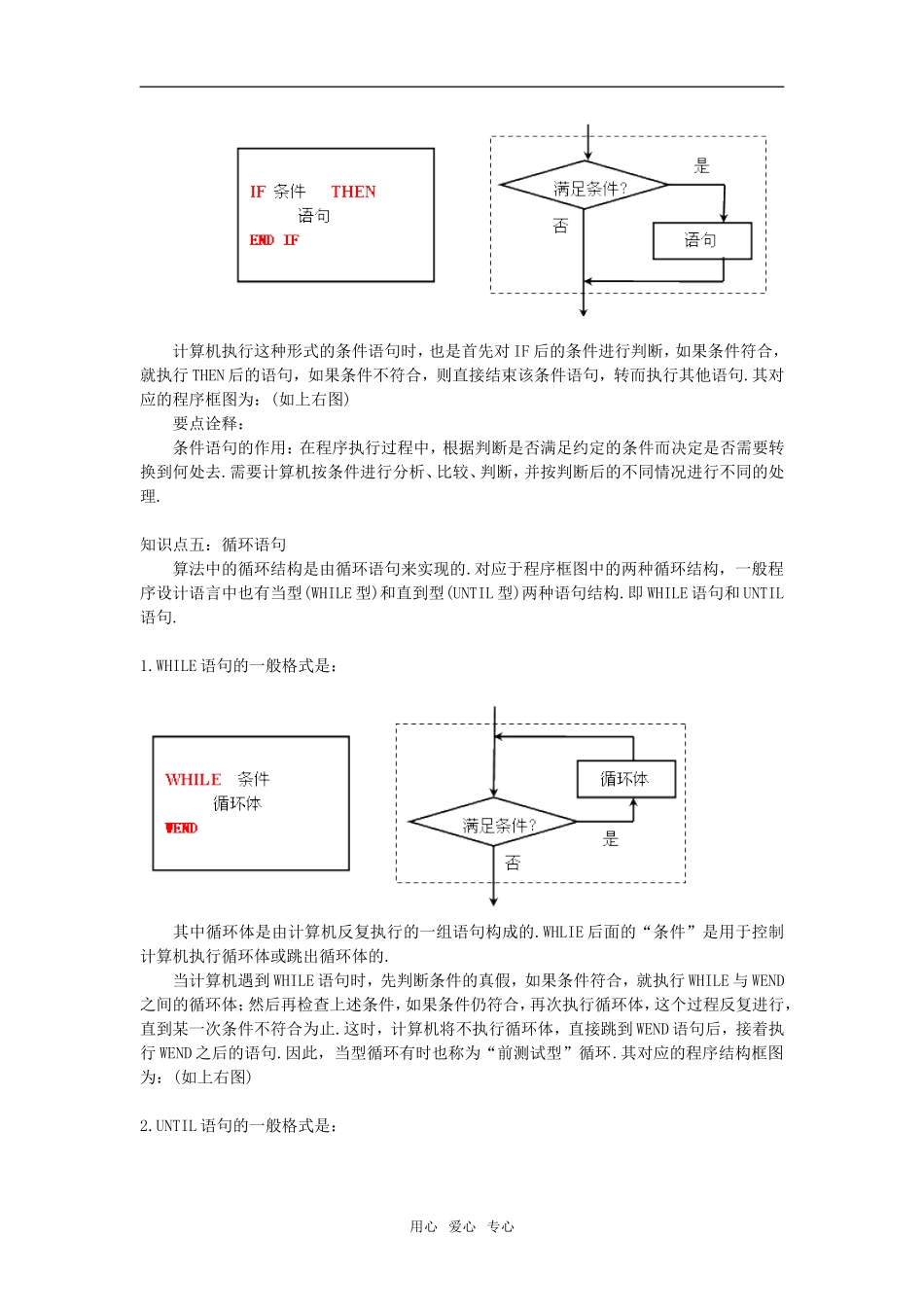 高二数学精讲知识梳理--基本算法语句_第3页