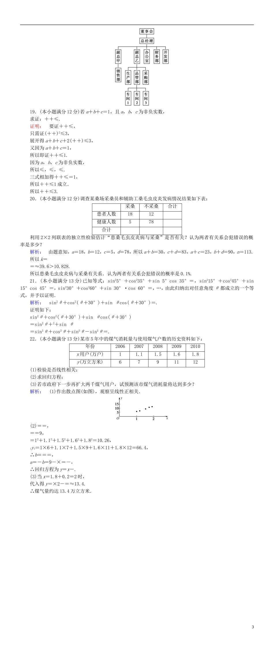 高中数学 模块综合质量测评 新人教A版选修1-2-新人教A版高二选修1-2数学试题_第3页