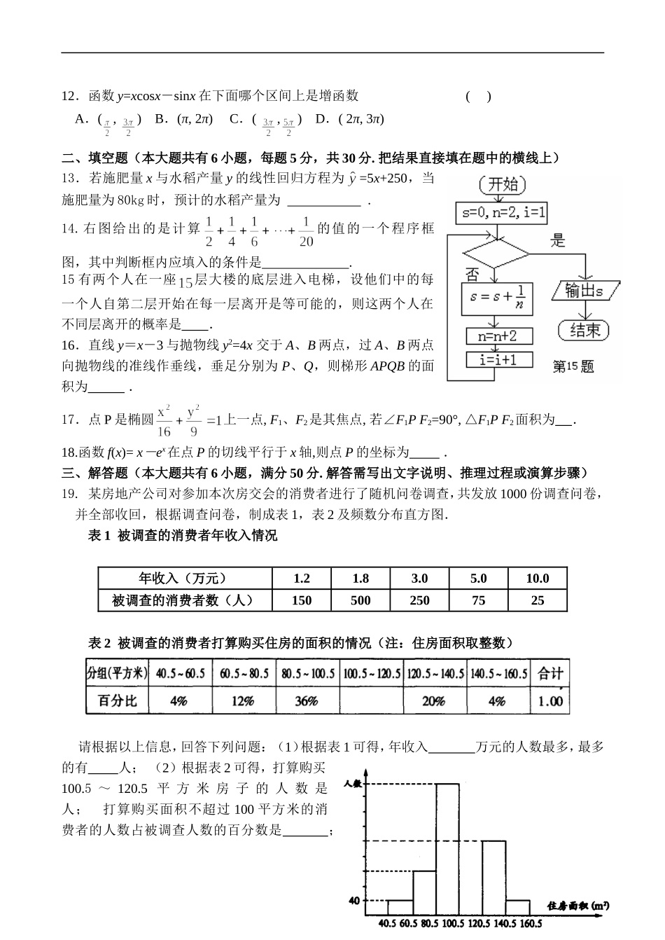 高二数学（上）期末模拟试卷-苏教版（7）_第2页