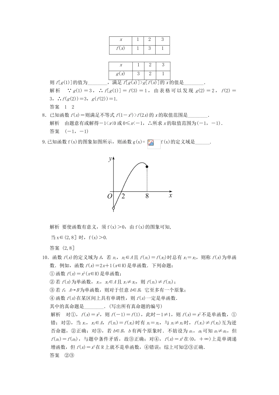 （广东专用）高考数学一轮复习 第二章 函数与基本初等函数 第1讲 函数及其表示 文（含解析）-人教版高三全册数学试题_第3页