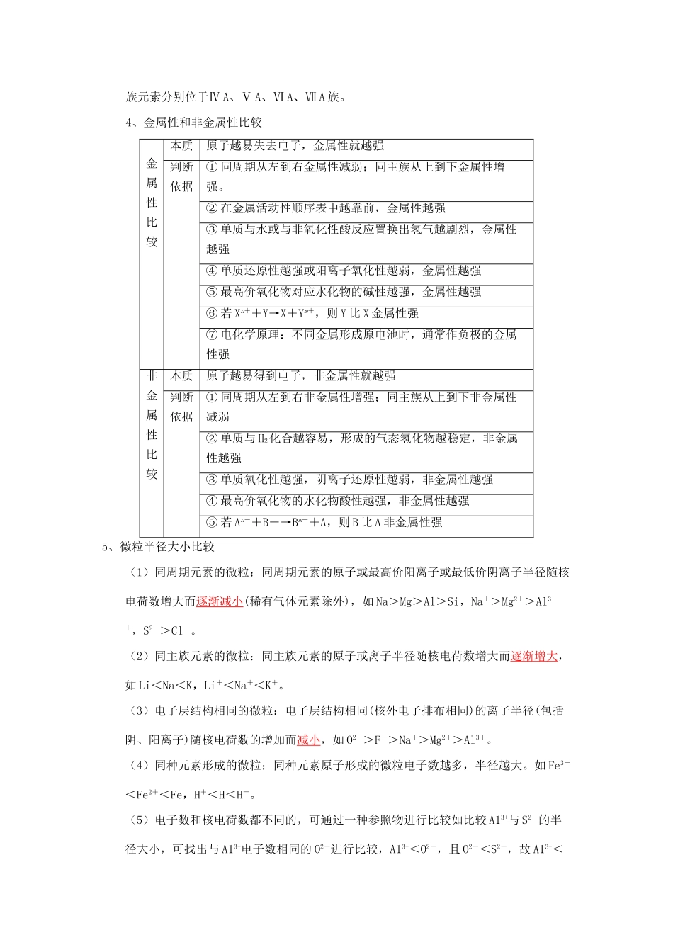 （通用版）高一化学 专题1 元素周期表 元素周期律暑假作业（含解析）-人教版高一全册化学试题_第3页