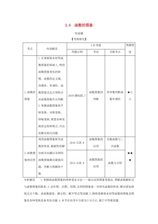 （天津专用）高考数学大一轮复习 2.6 函数的图象精练-人教版高三全册数学试题