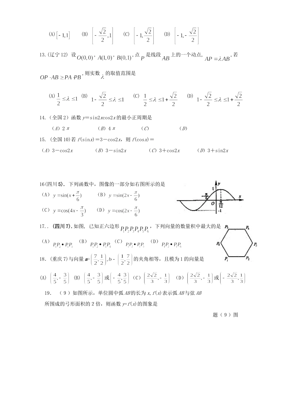 各地高考中高一数学下学期期末考试复习卷 人教版试卷_第3页