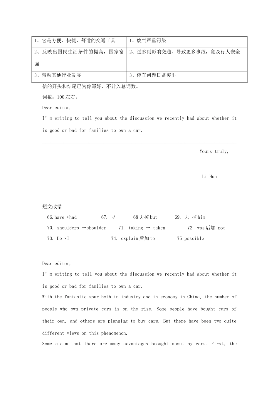 四川省仁寿县城北教学点高三英语二轮复习 专题训练 短文改错书面表达(27)试卷_第2页
