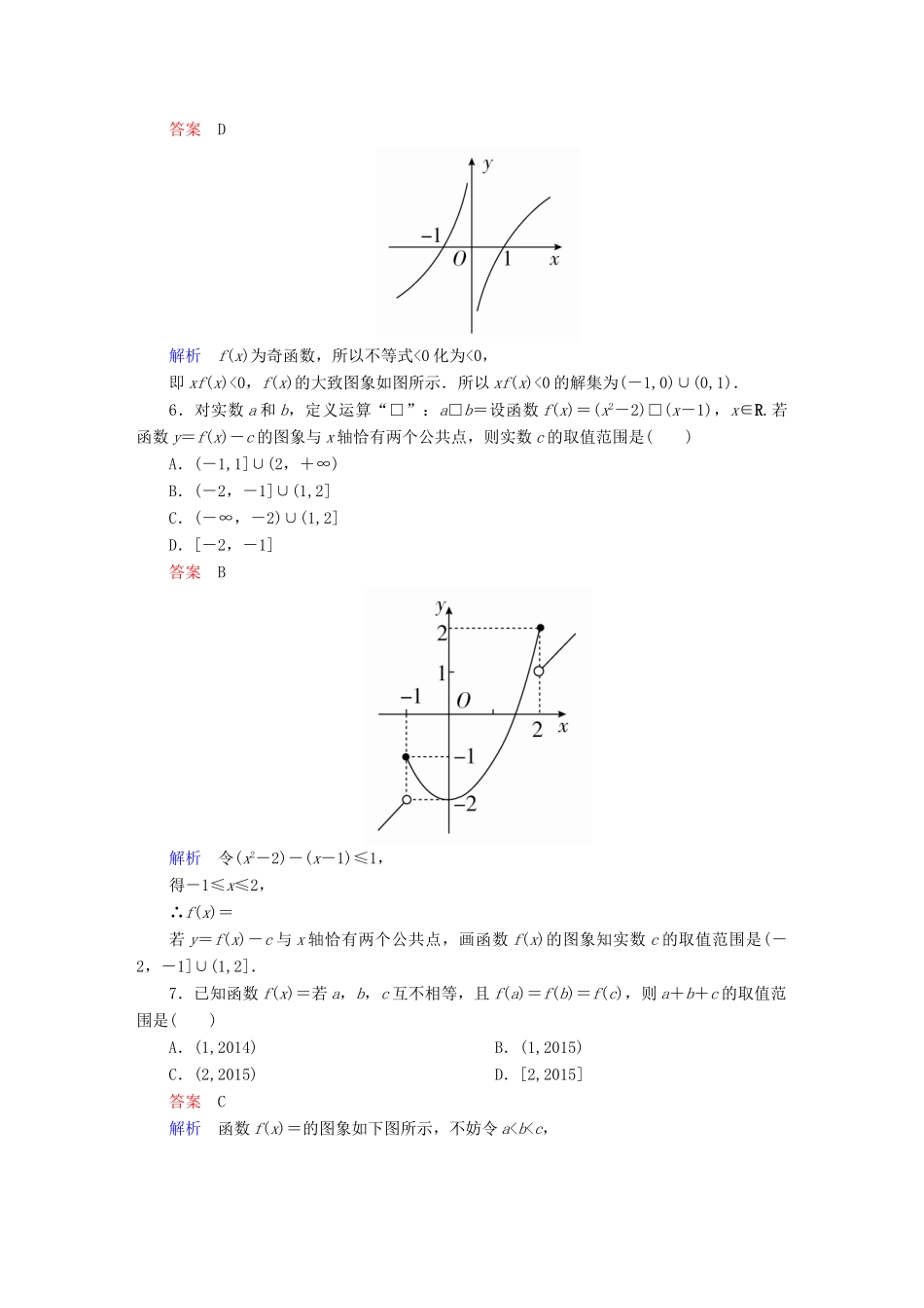 高考数学异构异模复习 第二章 函数的概念及其基本性质 2.7.2 函数图象的应用撬题 理-人教版高三全册数学试题_第3页