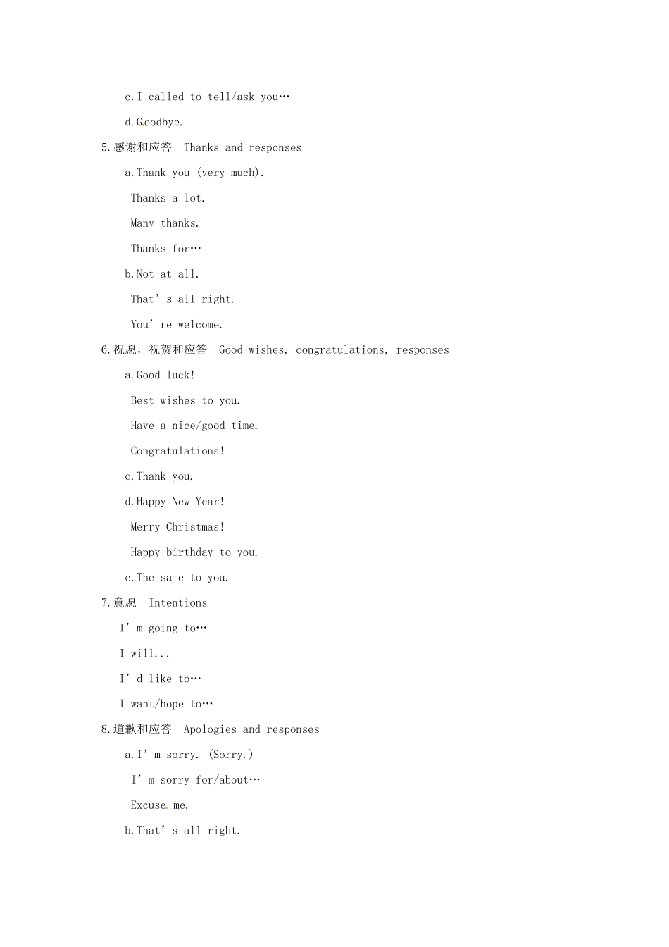 中考英语专题复习十二 交际用语的考点讲解试卷_第2页