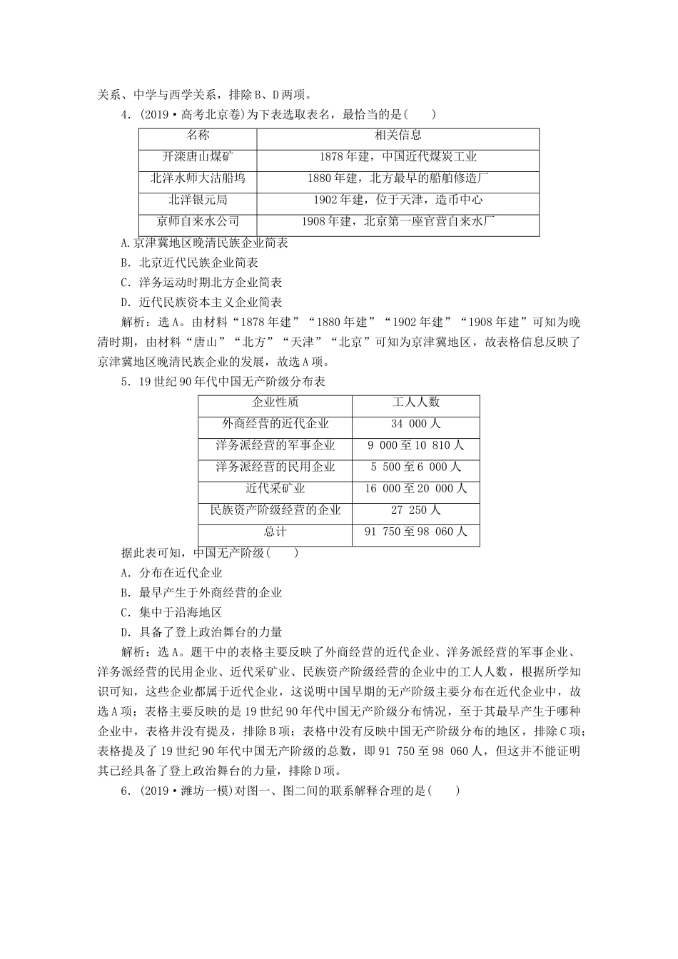 （新课标）高考历史二轮复习 专题五 中国近代经济与社会生活的转型练习-人教版高三全册历史试题_第2页