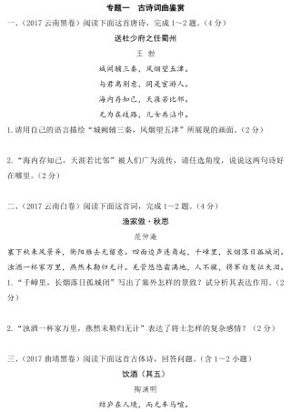 中考语文大题猜押试卷(pdf)试卷