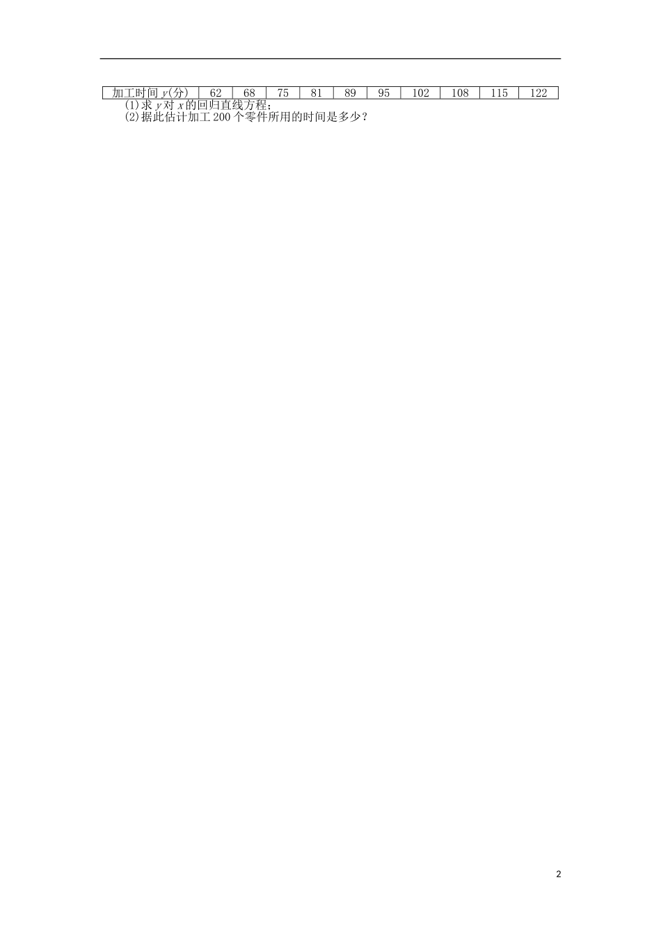 高中数学 第三章 统计案例 3.2 回归分析课后训练 苏教版选修2-3-苏教版高二选修2-3数学试题_第2页