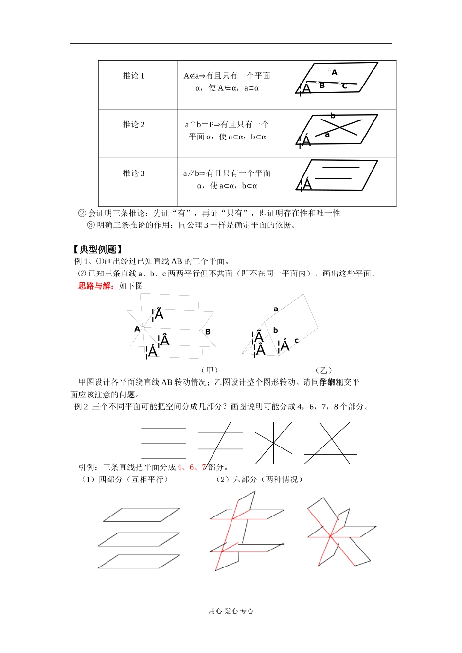 高二数学 平面 知识精讲 人教版_第3页