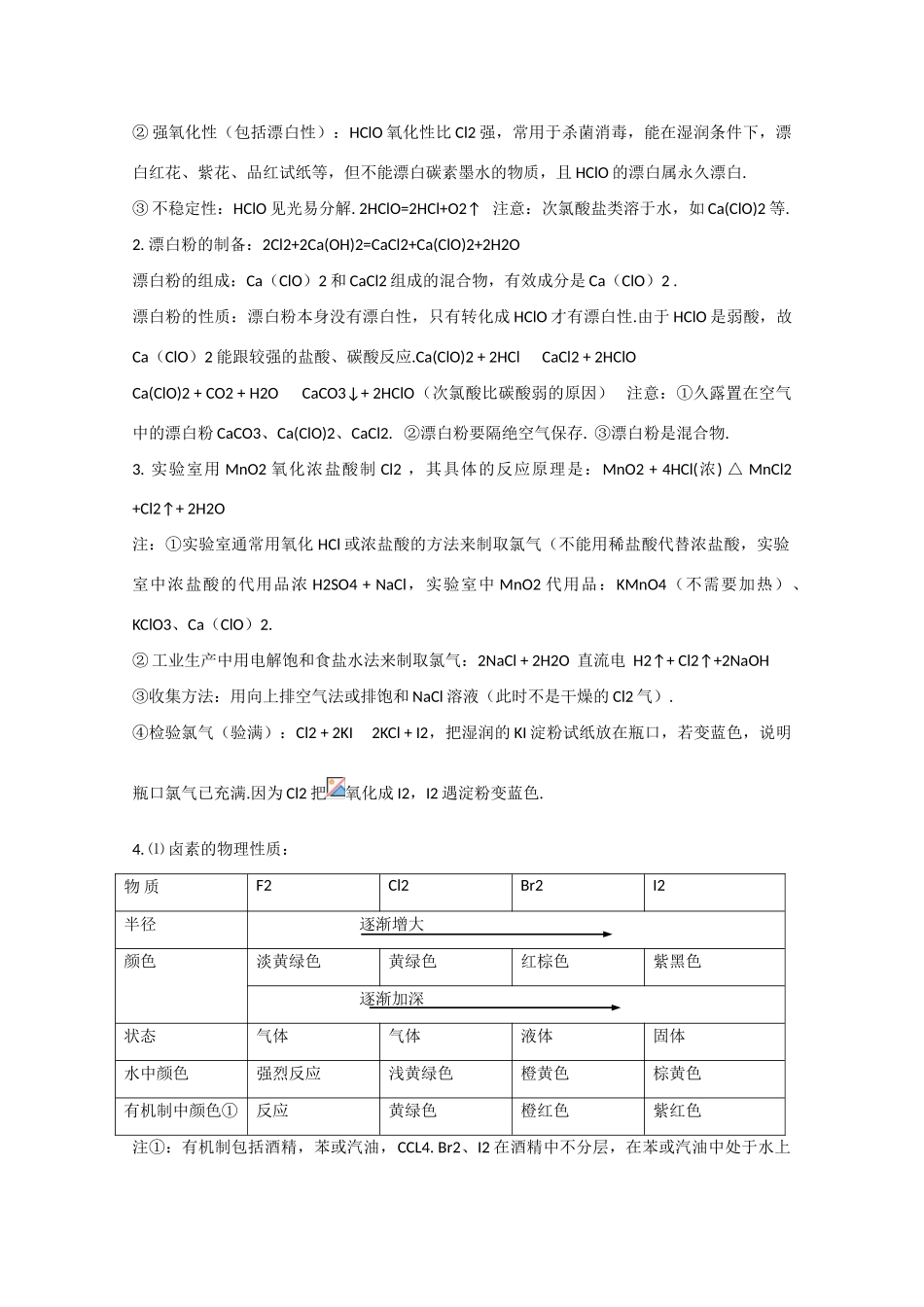 旧人教版高一化学总复习：第四章《卤素》_第2页