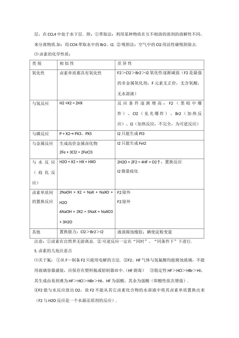 旧人教版高一化学总复习：第四章《卤素》_第3页