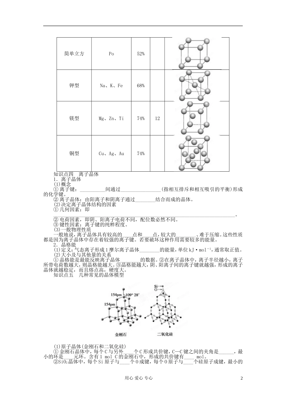 四川省成都市经济技术开发区实验中学高三化学总复习-13.65-晶体的结构与性质_第2页