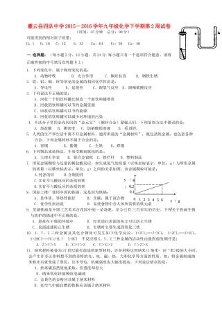 九年级化学下学期第2周周测试卷试卷
