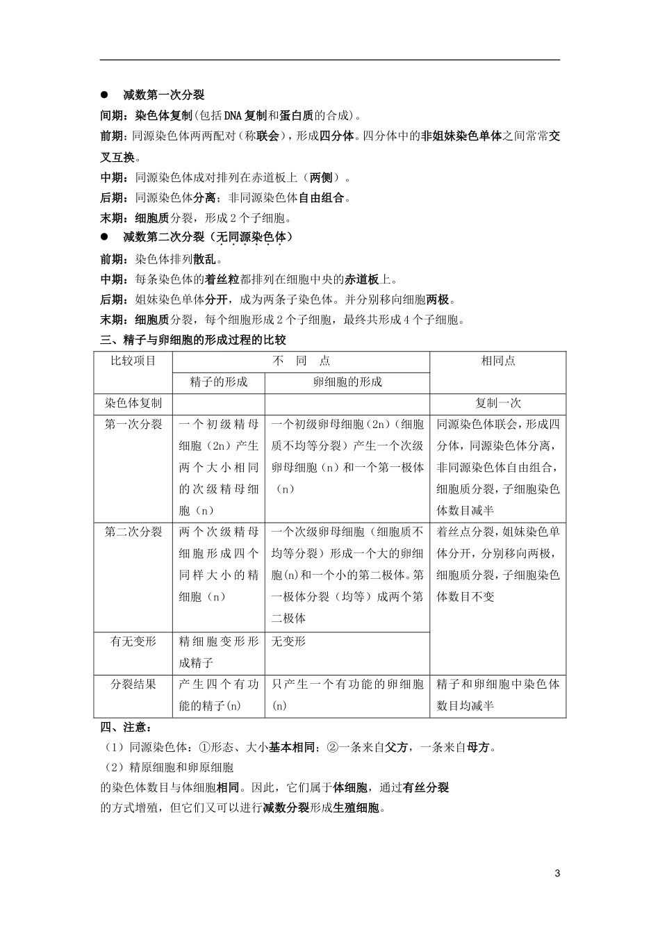 高中生物二轮复习-细胞生命历程知识点-新人教版必修1_第3页
