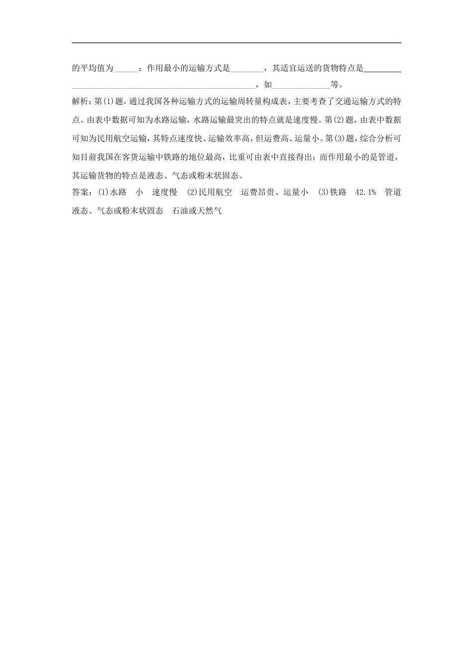 《人类活动地域联系的主要方式》同步练习5_第3页