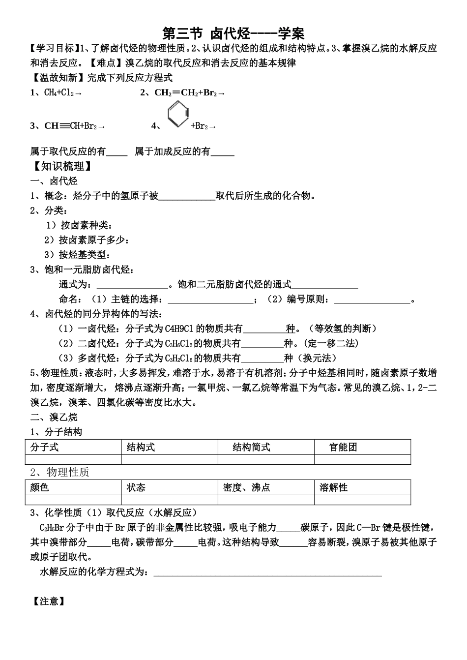2、卤代烃的制备和性质_第1页