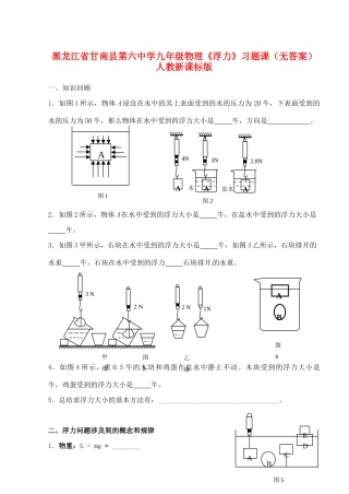 九年级物理(浮力)习题课 人教新课标版试卷