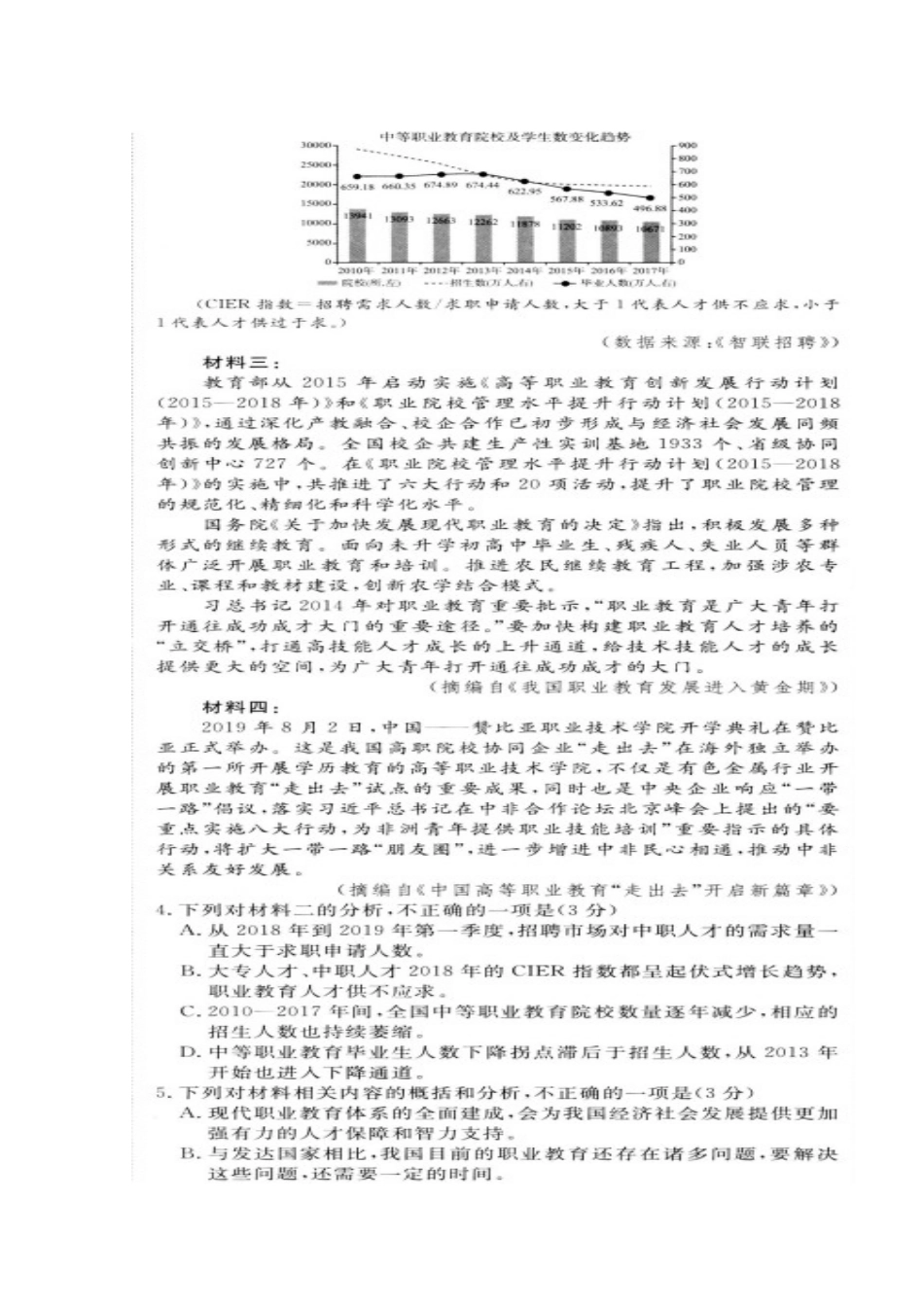 四川省眉山市彭山区第一中学2020届高三语文10月月考试卷扫描版_第3页