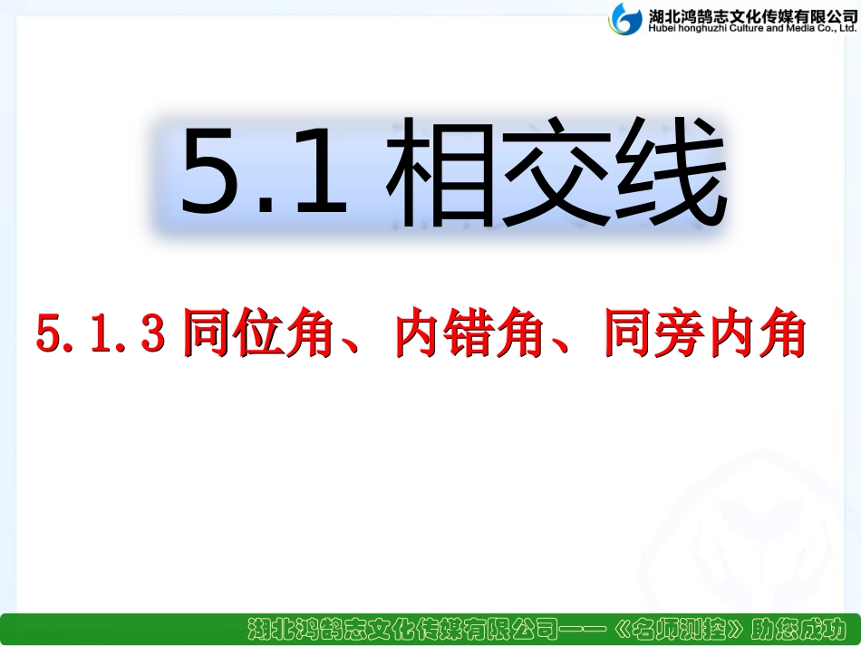 同位角、内错角、同….1.3同位角-内错角-同旁内角_第1页