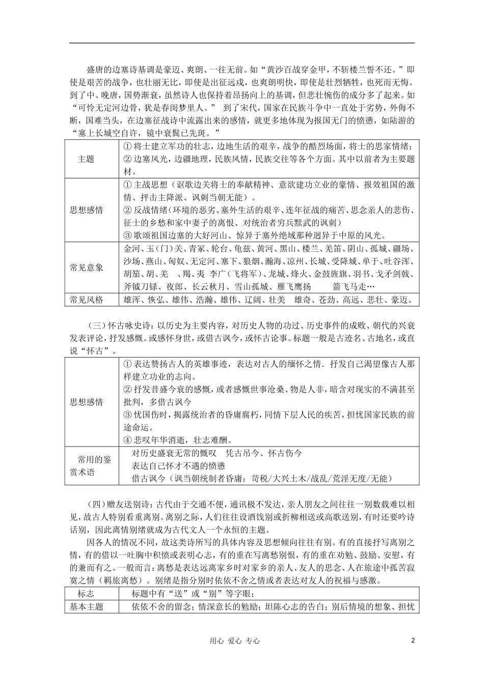高三语文-评价诗歌的思想内容和作者的观点态度复习教学案_第2页