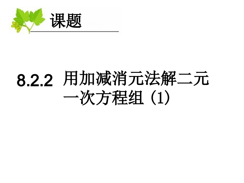 解二元一次方程组-(6)_第1页