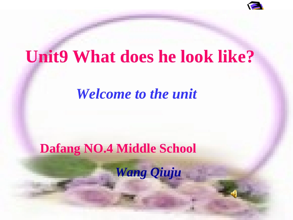 Unit9-What-does-he-look-like？——大方城关片区观摩课课件(汪秋菊)_第1页