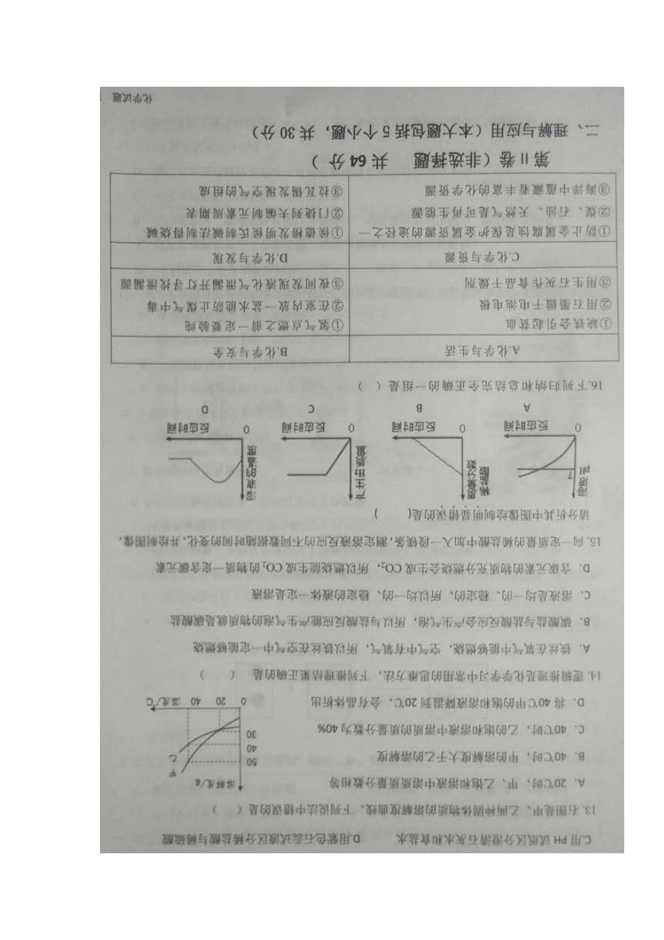 九年级化学下学期第二次练兵模拟考试试卷_第3页