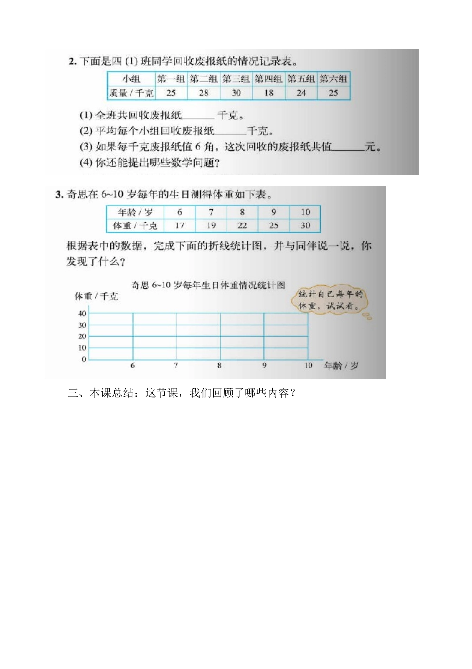小学数学北师大2011课标版四年级总复习(三)_第2页